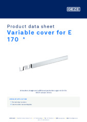 Variable cover for E 170  * Product data sheet EN