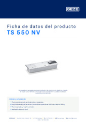 TS 550 NV Ficha de datos del producto ES