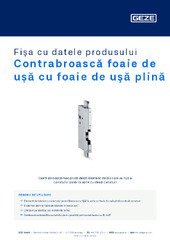 Contrabroască foaie de ușă cu foaie de uşă plină Fișa cu datele produsului RO