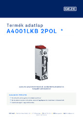 A4001LKB 2POL  * Termék adatlap HU