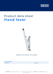 Hand lever Product data sheet EN