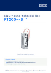 FT200--B  * Sigurnosno-tehnički list HR