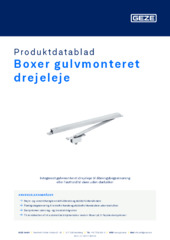 Boxer gulvmonteret drejeleje Produktdatablad DA