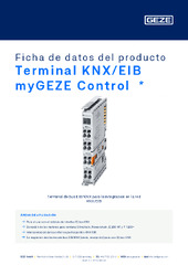 Terminal KNX/EIB myGEZE Control  * Ficha de datos del producto ES