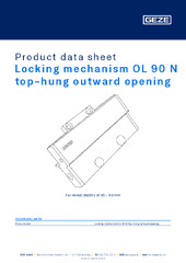 Locking mechanism OL 90 N top-hung outward opening Product data sheet EN