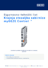 Krajnja stezaljka sabirnice myGEZE Control  * Sigurnosno-tehnički list HR