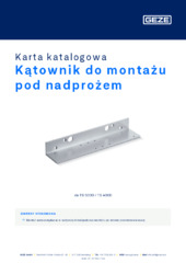Kątownik do montażu pod nadprożem Karta katalogowa PL