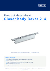 Closer body Boxer 2-4 Product data sheet EN