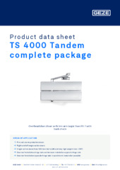 TS 4000 Tandem complete package Product data sheet EN