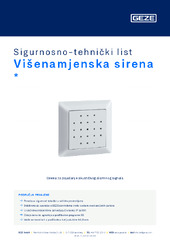 Višenamjenska sirena  * Sigurnosno-tehnički list HR
