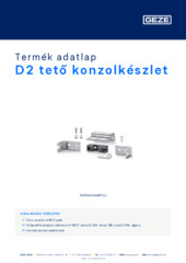 D2 tető konzolkészlet Termék adatlap HU