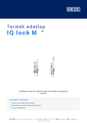 IQ lock M  * Termék adatlap HU