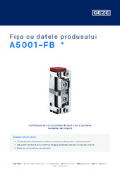 A5001-FB  * Fișa cu datele produsului RO