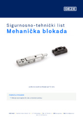 Mehanička blokada Sigurnosno-tehnički list HR