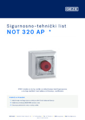 NOT 320 AP  * Sigurnosno-tehnički list HR