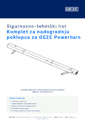 Komplet za nadogradnju poklopca za GEZE Powerturn Sigurnosno-tehnički list HR