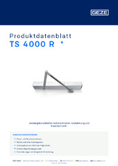 TS 4000 R  * Produktdatenblatt DE