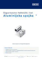 Aluminijska spojka  * Sigurnosno-tehnički list HR