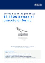 TS 1500 dotato di braccio di fermo Scheda tecnica prodotto IT