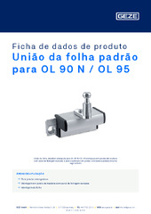 União da folha padrão para OL 90 N / OL 95 Ficha de dados de produto PT