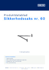 Sikkerhedssaks nr. 60 Produktdatablad DA