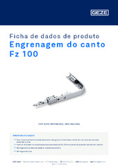 Engrenagem do canto Fz 100 Ficha de dados de produto PT