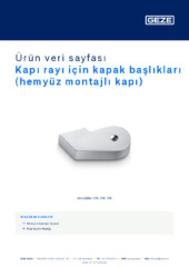 Kapı rayı için kapak başlıkları (hemyüz montajlı kapı) Ürün veri sayfası TR