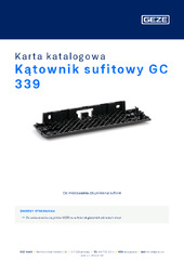 Kątownik sufitowy GC 339 Karta katalogowa PL