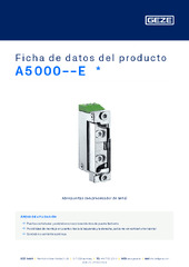 A5000--E  * Ficha de datos del producto ES