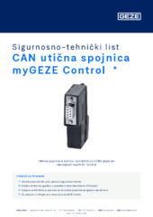 CAN utična spojnica myGEZE Control  * Sigurnosno-tehnički list HR