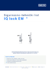 IQ lock EM  * Sigurnosno-tehnički list HR