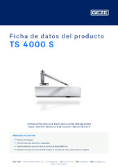 TS 4000 S Ficha de datos del producto ES