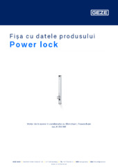 Power lock Fișa cu datele produsului RO