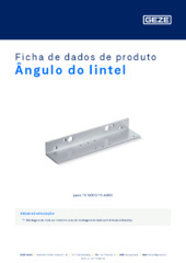 Ângulo do lintel Ficha de dados de produto PT