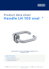 Handle LH 103 oval  * Product data sheet EN