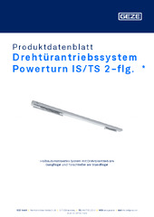 Drehtürantriebssystem Powerturn IS/TS 2-flg.  * Produktdatenblatt DE