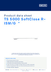 TS 5000 SoftClose R-ISM/G  * Product data sheet EN