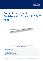 Guide rail Boxer P 20.7 mm Product data sheet EN