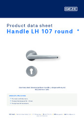 Handle LH 107 round  * Product data sheet EN