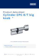 Cylinder EPC K/T big knob  * Product data sheet EN