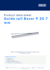 Guide rail Boxer P 20.7 mm Product data sheet EN