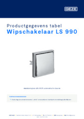 Wipschakelaar LS 990 Productgegevens tabel NL