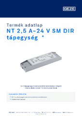 NT 2,5 A-24 V SM DIR tápegység  * Termék adatlap HU
