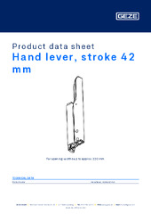 Hand lever, stroke 42 mm Product data sheet EN