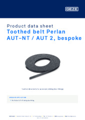 Toothed belt Perlan AUT-NT / AUT 2, bespoke Product data sheet EN