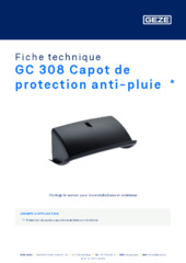 GC 308 Capot de protection anti-pluie  * Fiche technique FR