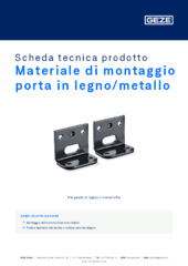 Materiale di montaggio porta in legno/metallo Scheda tecnica prodotto IT