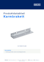 Karmbrakett Produktdatablad NB