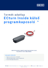 ECturn Inside külső programkapcsoló  * Termék adatlap HU