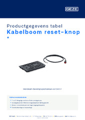 Kabelboom reset-knop  * Productgegevens tabel NL